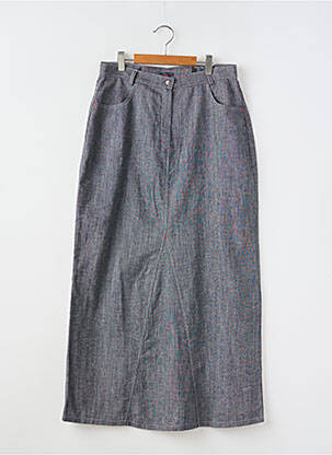 Jupe longue coupe droite bleu COUDEMAIL femme