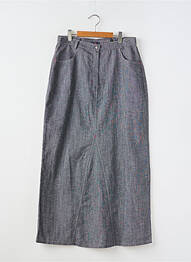 Jupe longue coupe droite bleu COUDEMAIL femme