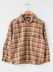 Chemise manches longues marron COUDEMAIL pour garçon seconde vue