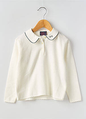 Pull blanc COUDEMAIL pour fille