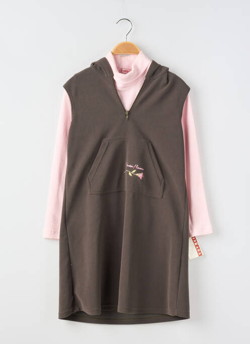 Ensemble robe marron GINKANA pour fille