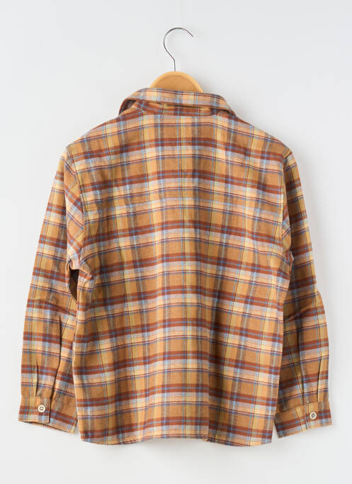 Chemise manches longues marron COUDEMAIL pour garçon