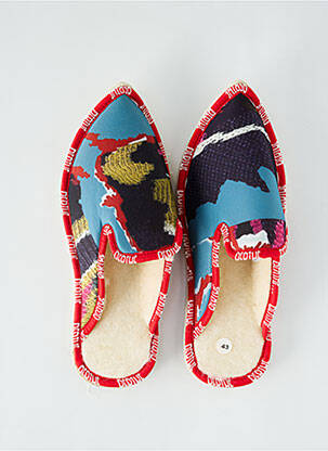 Chaussons/pantoufles impression bout pointu rouge BERTHE AUX GRANDS PIEDS homme