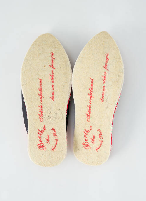 Chaussons/Pantoufles noir BERTHE AUX GRANDS PIEDS pour homme