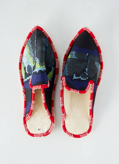 Chaussons/Pantoufles rouge BERTHE AUX GRANDS PIEDS pour homme