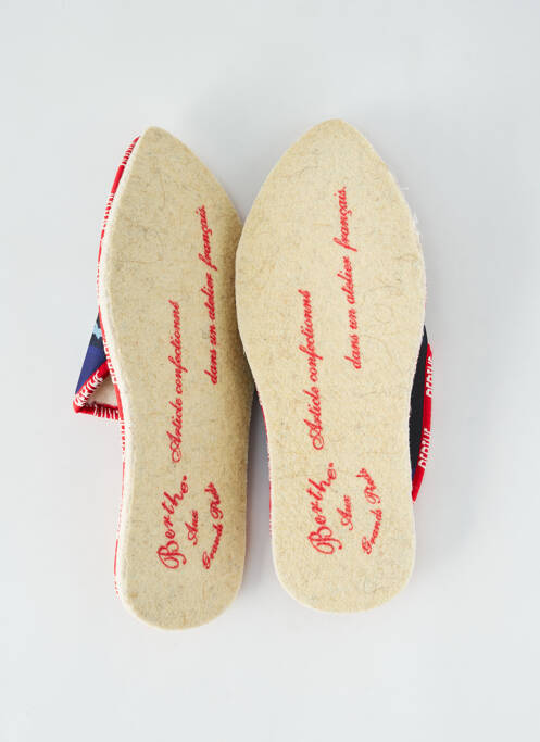 Chaussons/Pantoufles rouge BERTHE AUX GRANDS PIEDS pour homme