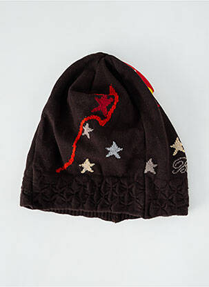 Bonnet stretch marron BERTHE AUX GRANDS PIEDS femme