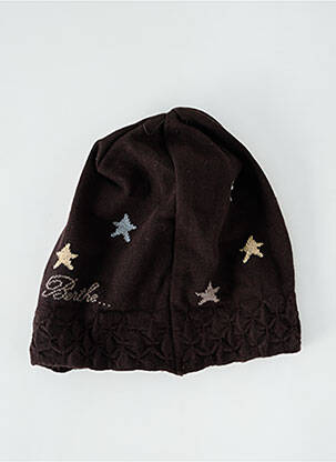 Bonnet stretch marron BERTHE AUX GRANDS PIEDS femme