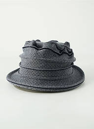 Chapeau imprimé fantaisie bleu BERTHE AUX GRANDS PIEDS femme