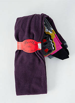 Collants imprimé fantaisie violet BERTHE AUX GRANDS PIEDS femme