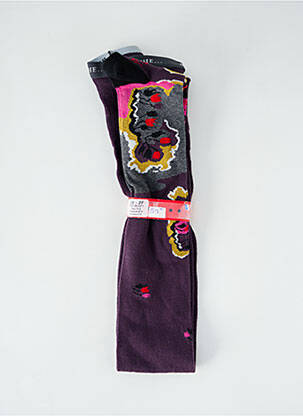 Collants imprimé fantaisie violet BERTHE AUX GRANDS PIEDS femme