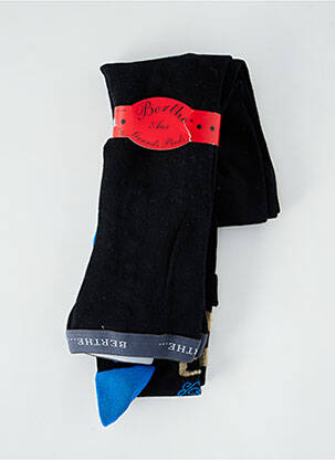 Collants imprimé fantaisie noir BERTHE AUX GRANDS PIEDS femme