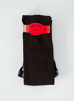 Collants imprimé fantaisie marron BERTHE AUX GRANDS PIEDS femme