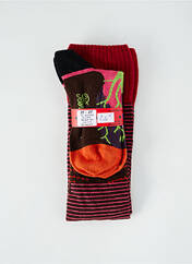 Chaussettes orange BERTHE AUX GRANDS PIEDS pour femme seconde vue