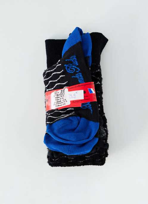 Chaussettes bleu BERTHE AUX GRANDS PIEDS pour femme