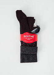 Chaussettes violet BERTHE AUX GRANDS PIEDS pour femme seconde vue