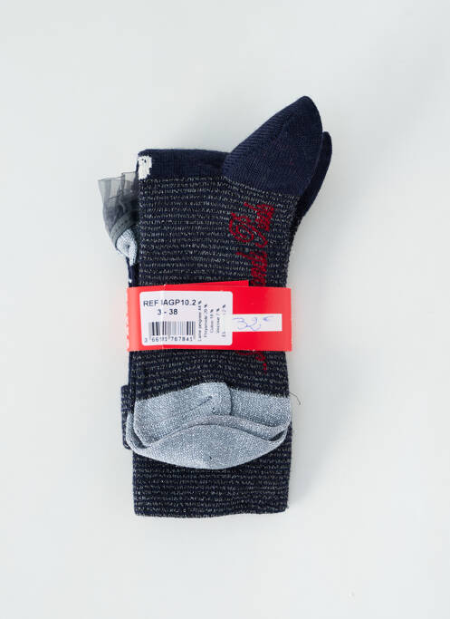 Chaussettes bleu BERTHE AUX GRANDS PIEDS pour femme