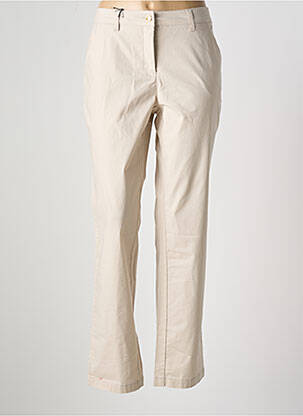 Pantalon droit stretch taille normale beige ÉTYMOLOGIE femme