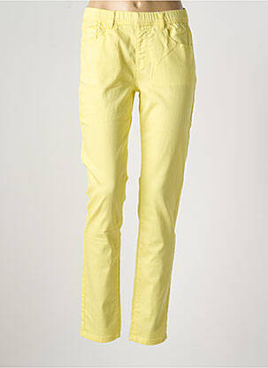 Pantalon slim taille élastique taille normale jaune S.QUISE femme
