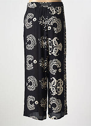 Pantalon droit tissage crêpe taille normale noir L'ATELIER D'ANNA femme