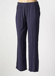 Pantalon droit tissage popeline taille normale bleu ÉTYMOLOGIE femme