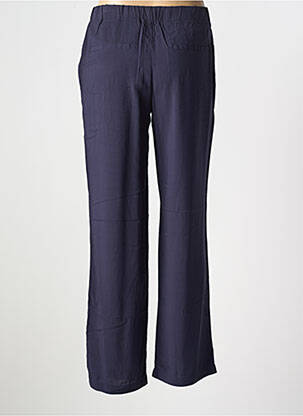 Pantalon droit tissage popeline taille normale bleu ÉTYMOLOGIE femme