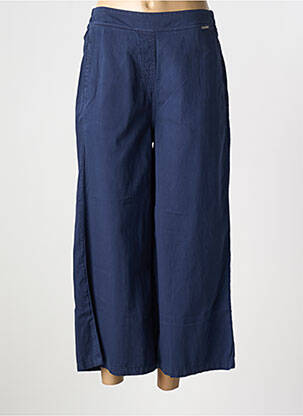 Pantalon large tissage popeline taille normale bleu AGATHE & LOUISE femme