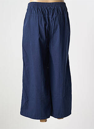 Pantalon large tissage popeline taille normale bleu AGATHE & LOUISE femme