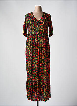 Robe longue manches courtes manches courtes noir AGATHE & LOUISE femme
