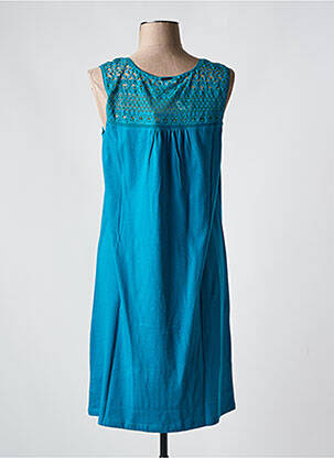 Robe mi-longue sans manche sans manche bleu AGATHE & LOUISE femme