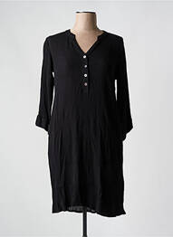 Robe mi-longue manches longues manches longues noir AGATHE & LOUISE femme