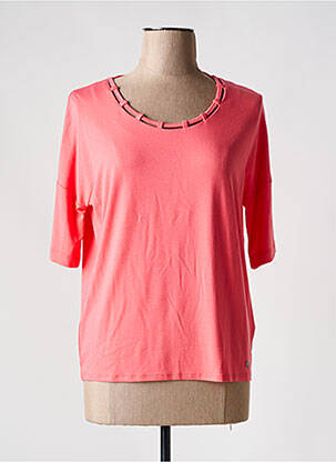 T-shirt manches 3/4 manches 3/4 rose MARBLE femme