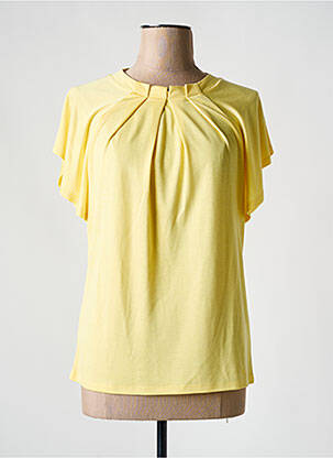 T-shirt stretch manches courtes jaune MARBLE femme