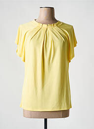 T-shirt stretch manches courtes jaune MARBLE femme