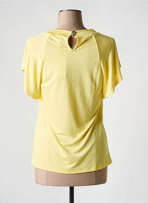 T-shirt stretch manches courtes jaune MARBLE femme