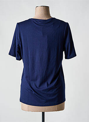 T-shirt col v manches courtes bleu MARBLE femme