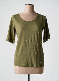 T-shirt manches mi-longues manches courtes vert AGATHE & LOUISE femme