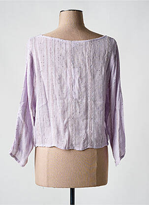 Gilet manches longues manches 3/4 violet L'ATELIER D'ANNA femme