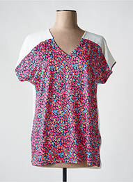 T-shirt imprimé fantaisie manches courtes rose NIKI MODE femme