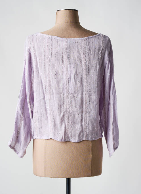 Gilet manches longues violet L'ATELIER D'ANNA pour femme