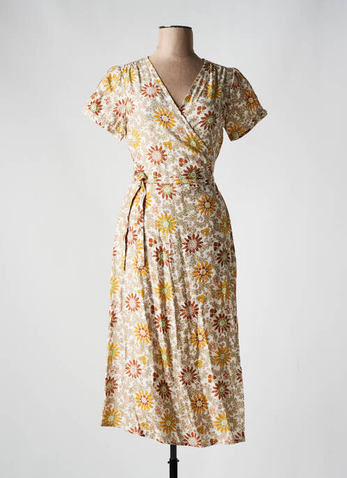 Robe mi-longue beige AGATHE & LOUISE pour femme