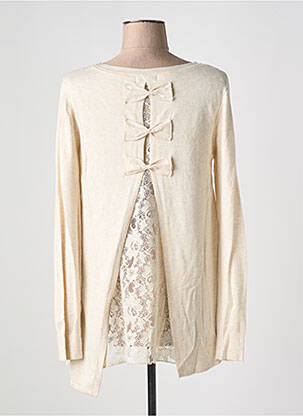 Pull col rond manches longues beige MOLLY BRACKEN femme