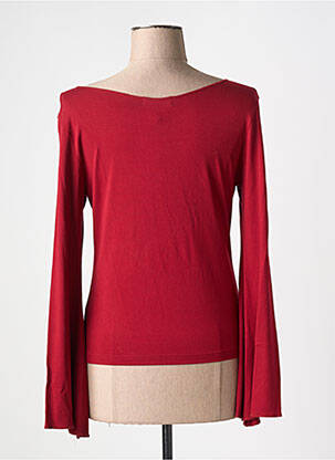 Top coupe cintrée manches longues rouge COTE ANGLAISE femme