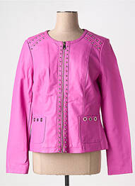 Veste simili cuir coupe cintrée violet ESCANDELLE femme