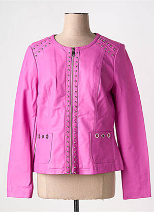 Veste simili cuir coupe cintrée violet ESCANDELLE femme