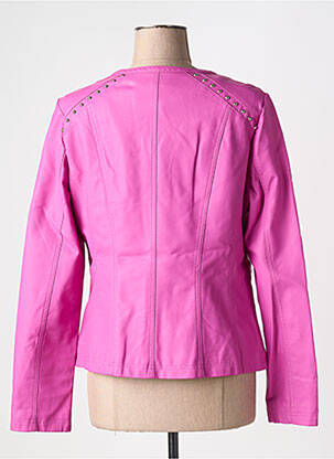Veste simili cuir coupe cintrée violet ESCANDELLE femme