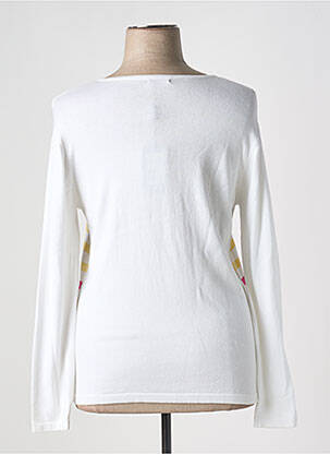 Pull coupe cintrée manches longues blanc THALASSA femme
