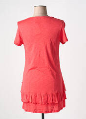 Tunique manches courtes rouge FRONT DE MER pour femme seconde vue