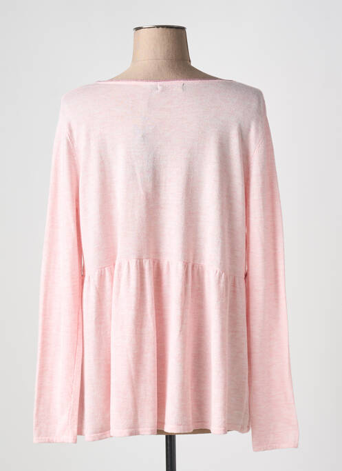 Pull col v manches longues rose WHY NOT femme
