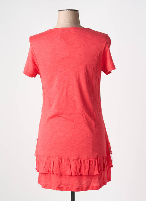 Tunique manches courtes rouge FRONT DE MER pour femme